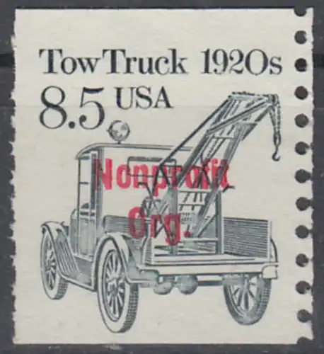 USA Michel 1861 / Scott 2129 postfrisch EINZELMARKE m/ Inschrift (a2) - Fahrzeuge: Abschleppwagen