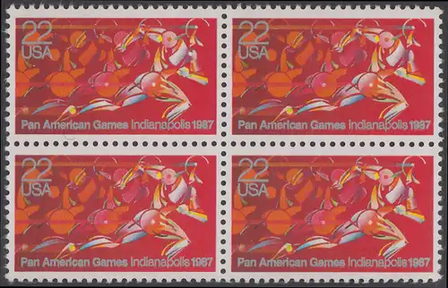 USA Michel 1863 / Scott 2247 postfrisch BLOCK - Panamerikanische Spiele, Indianapolis, IN: Läufer