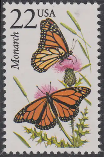 USA Michel 1884 / Scott 2287 postfrisch EINZELMARKE - Nordamerikanische Fauna: Monarchfalter 