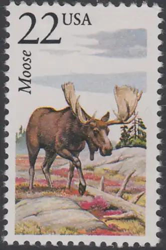 USA Michel 1895 / Scott 2298 postfrisch EINZELMARKE - Nordamerikanische Fauna: Elch