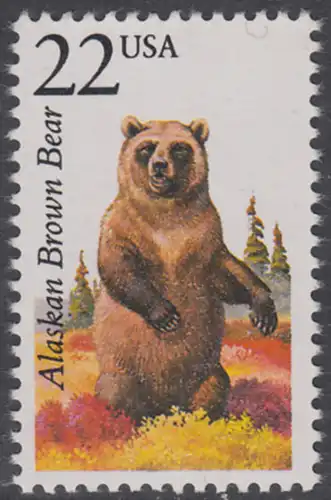USA Michel 1907 / Scott 2310 postfrisch EINZELMARKE - Nordamerikanische Fauna: Kodiakbär