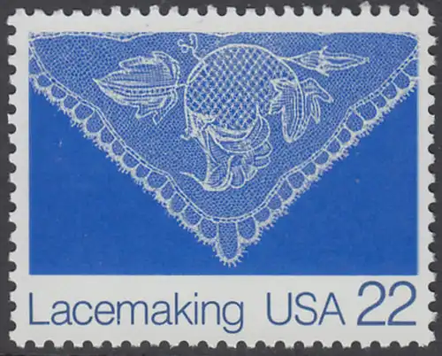 USA Michel 1936 / Scott 2351 postfrisch EINZELMARKE - Amerikanische Volkskunst: Spitzenklöppelei