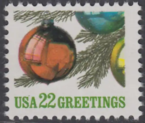 USA Michel 1958 / Scott 2368 postfrisch EINZELMARKE - Weihnachten: Christbaumkugeln