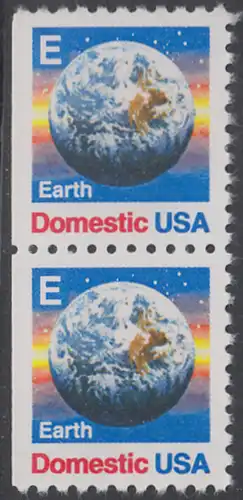 USA Michel 1973D / Scott 2282 postfrisch vert.PAAR (links ungezähnt) - Erde