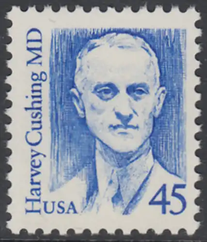USA Michel 1984 / Scott 2188 postfrisch EINZELMARKE - Amerikanische Persönlichkeiten: Harvey Cushing (1869-1939), Neurochirurg