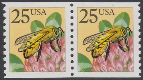 USA Michel 2003 / Scott 2281 postfrisch horiz.PAAR - Tiere: Honigbiene