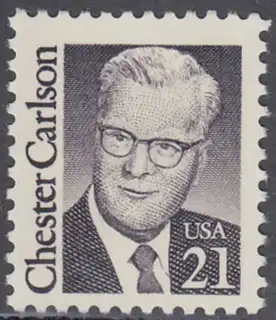 USA Michel 2017 / Scott 2180 postfrisch EINZELMARKE - Amerikanische Persönlichkeiten: Chester Carlson (1906-1968), Erfinder des Photokopierprozesses Xerographie