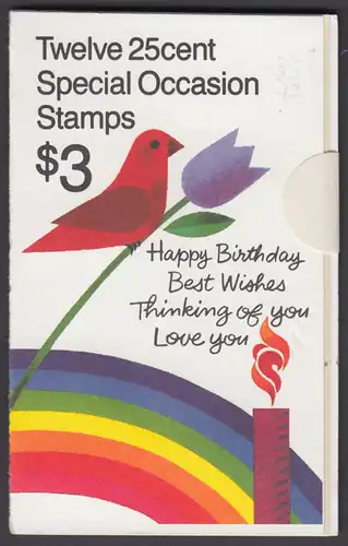 USA Michel 2018-2021 / Scott 2398a postfrisch SATZ(2) Markenheftchen(12) - Grußmarken 