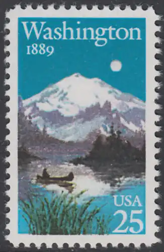 USA Michel 2030 / Scott 2404 postfrisch EINZELMARKE - 100 Jahre Staat Washington: Mt. Rainier