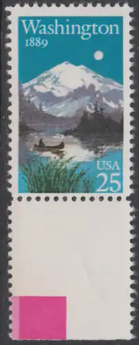 USA Michel 2030 / Scott 2404 postfrisch EINZELMARKE RAND unten - 100 Jahre Staat Washington: Mt. Rainier
