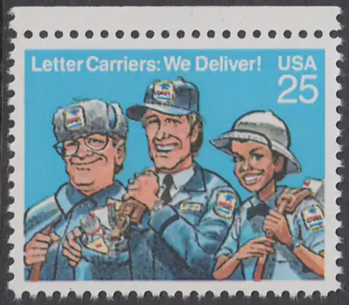 USA Michel 2048 / Scott 2420 postfrisch EINZELMARKE RAND oben - Briefträger