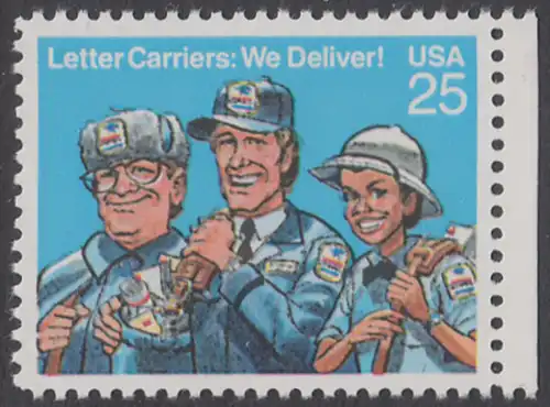 USA Michel 2048 / Scott 2420 postfrisch EINZELMARKE RAND rechts - Briefträger