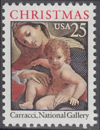 USA Michel 2057 / Scott 2427 postfrisch EINZELMARKE - Weihnachten: Maria mit Kind