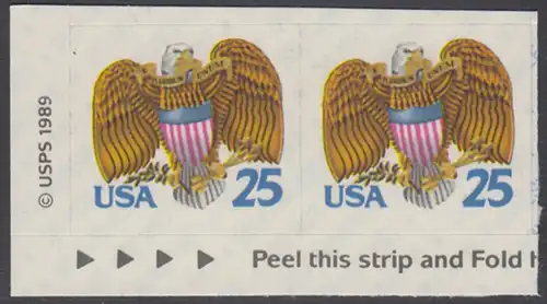 USA Michel 2059 / Scott 2431 postfrisch horiz.PAAR (aus Folienbogen) m/ copyright symbol -