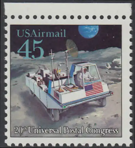 USA Michel 2070 / Scott C124 postfrisch EINZELMARKE RAND oben - 20. Kongress des Weltpostvereins (UPU) (II): Zukünftige Postbeförderung