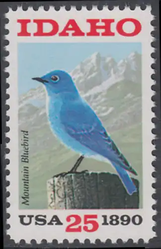 USA Michel 2072 / Scott 2439 postfrisch EINZELMARKE - 100 Jahre Staat Idaho: Berghüttensänger