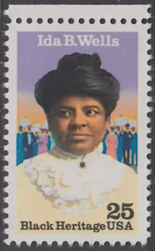 USA Michel 2074 / Scott 2442 postfrisch EINZELMARKE RAND oben - Schwarzamerikanisches Erbe: Ida B. Wells (1862-1931), Bürgerrechtlerin