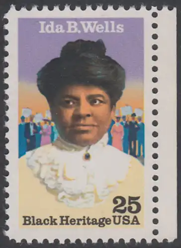 USA Michel 2074 / Scott 2442 postfrisch EINZELMARKE RAND rechts - Schwarzamerikanisches Erbe: Ida B. Wells (1862-1931), Bürgerrechtlerin