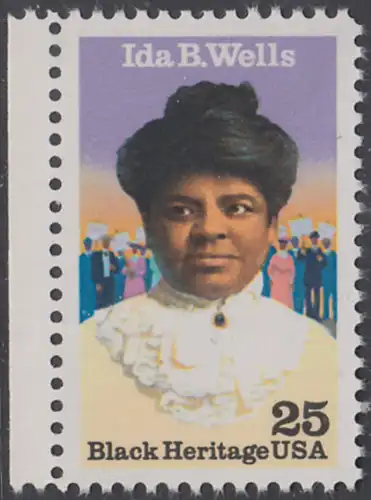 USA Michel 2074 / Scott 2442 postfrisch EINZELMARKE RAND links - Schwarzamerikanisches Erbe: Ida B. Wells (1862-1931), Bürgerrechtlerin