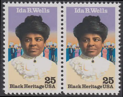 USA Michel 2074 / Scott 2442 postfrisch horiz.PAAR - Schwarzamerikanisches Erbe: Ida B. Wells (1862-1931), Bürgerrechtlerin