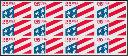 USA Michel 2090 / Scott 2475a postfrisch FOLIENBLATT(12) - Flagge