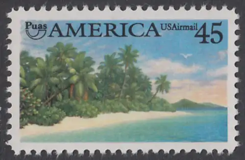 USA Michel 2112 / Scott C127 postfrisch EINZELMARKE - Luftpost - Amerika: Die Natur zur Zeit der Entdeckung; Karibische Küste