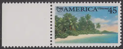 USA Michel 2112 / Scott C127 postfrisch EINZELMARKE RAND links - Luftpost - Amerika: Die Natur zur Zeit der Entdeckung; Karibische Küste