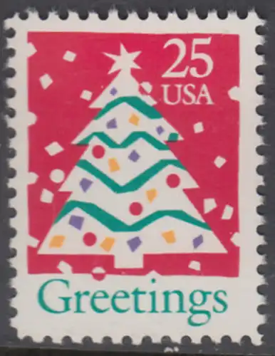 USA Michel 2115 / Scott 2515 postfrisch EINZELMARKE - Weihnachten: Weihnachtsbaum
