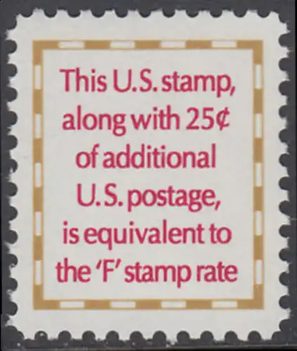 USA Michel 2117 / Scott 2521 postfrisch EINZELMARKE - Freimarke zur Briefportoerhöhung