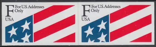 USA Michel 2118 / Scott 2522 postfrisch horiz.PAAR - Freimarke zur Briefportoerhöhung: Stilisierte Flagge