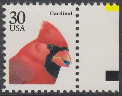 USA Michel 2151 / Scott 2480 postfrisch EINZELMARKE RAND rechts - Tiere: Roter Kardinal