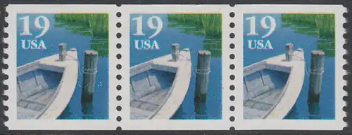 USA Michel 2160 / Scott 2529 postfrisch horiz.STRIP(3) - Fischerboot