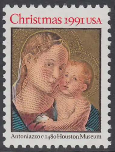USA Michel 2194 / Scott 2578 postfrisch EINZELMARKE - Weihnachten: Madonna mit Kind