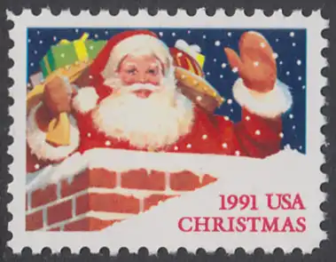 USA Michel 2195A / Scott 2579 postfrisch EINZELMARKE - Weihnachten: Santa Claus