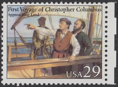 USA Michel 2216 / Scott 2622 postfrisch EINZELMARKE RAND rechts - 500. Jahrestag der Entdeckung von Amerika