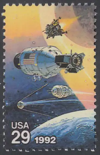 USA Michel 2237 / Scott 2633 postfrisch EINZELMARKE - Amerikanische und sowjetische Weltraumunternehmungen