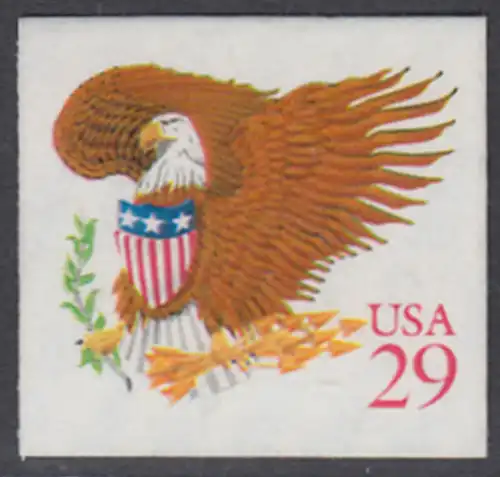 USA Michel 2319 / Scott 2597 postfrisch EINZELMARKE (a2) - Wappenadler; Adler mit Wappenschild (Cent in rot)