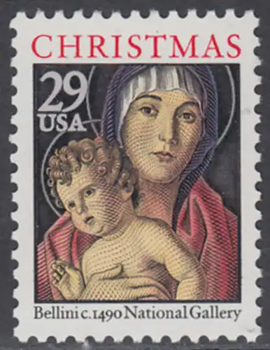 USA Michel 2328A / Scott 2710 postfrisch EINZELMARKE - Weihnachten: Maria mit Kind