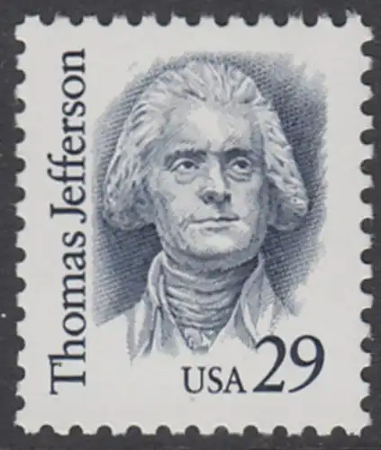 USA Michel 2352 / Scott 2185 postfrisch EINZELMARKE - Amerikanische Persönlichkeiten: Thomas Jefferson (1743-1826), 3. Präsident (reg. 1801-1809)