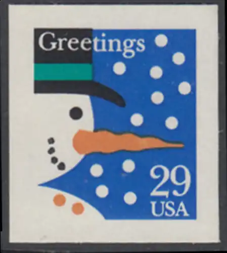 USA Michel 2422 / Scott 2803 postfrisch EINZELMARKE - Weihnachten: Schneemann