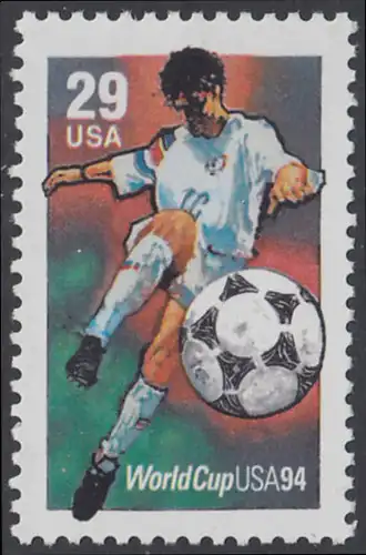 USA Michel 2457 / Scott 2834 postfrisch EINZELMARKE - Fußball-Weltmeisterschaft, USA: Torschuss