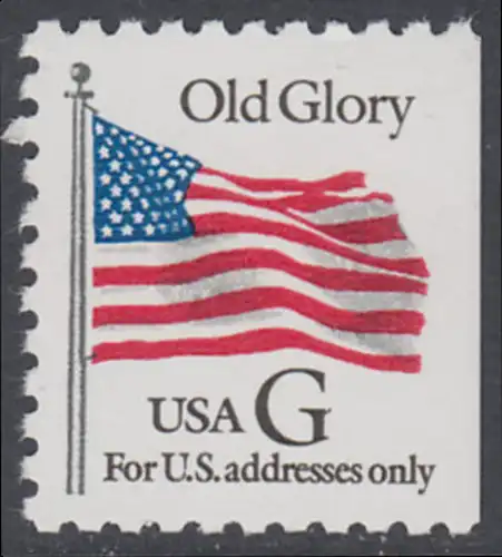 USA Michel 2536C / Scott 2883 postfrisch EINZELMARKE (rechts ungezähnt) - Flagge \"Old Glory\" 