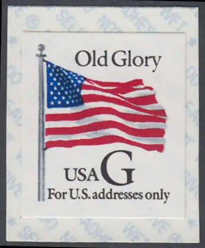 USA Michel 2537 / Scott 2887 postfrisch EINZELMARKE - Flagge \"Old Glory\" (schwarzes G)