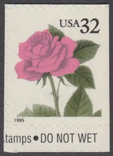 USA Michel 2571 / Scott 2492 postfrisch EINZELMARKE (a3) - Blumen: Rose