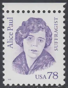 USA Michel 2613 / Scott 2943 postfrisch EINZELMARKE RAND oben - Amerikanische Persönlichkeiten: Alice Paul (1885-1977), Frauenrechtlerin