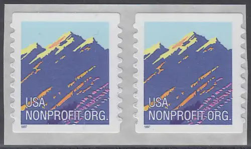 USA Michel 2701 / Scott 2904B postfrisch horiz.PAAR - Gebirgszug