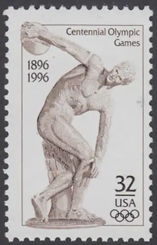 USA Michel 2750 / Scott 3087 postfrisch EINZELMARKE - 100 Jahre Olympische Spiele der Neuzeit; Olympische Sommerspiele, Atlanta