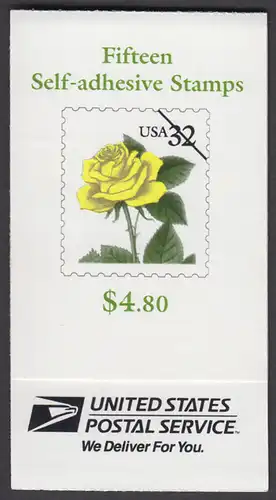 USA Michel 2795 / Scott 3049bcd postfrisch Markenheftchen(15) - Blumen: Rose