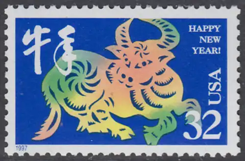 USA Michel 2800 / Scott 3120 postfrisch EINZELMARKE - Chinesisches Neujahr: Jahr des Ochsen