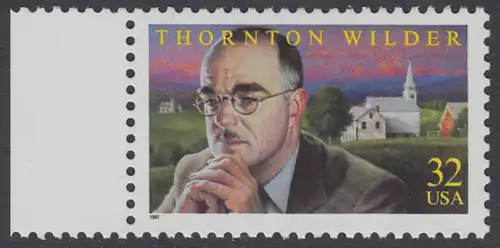 USA Michel 2812 / Scott 3134 postfrisch EINZELMARKE RAND links - Thornton N. Wilder, Schriftsteller